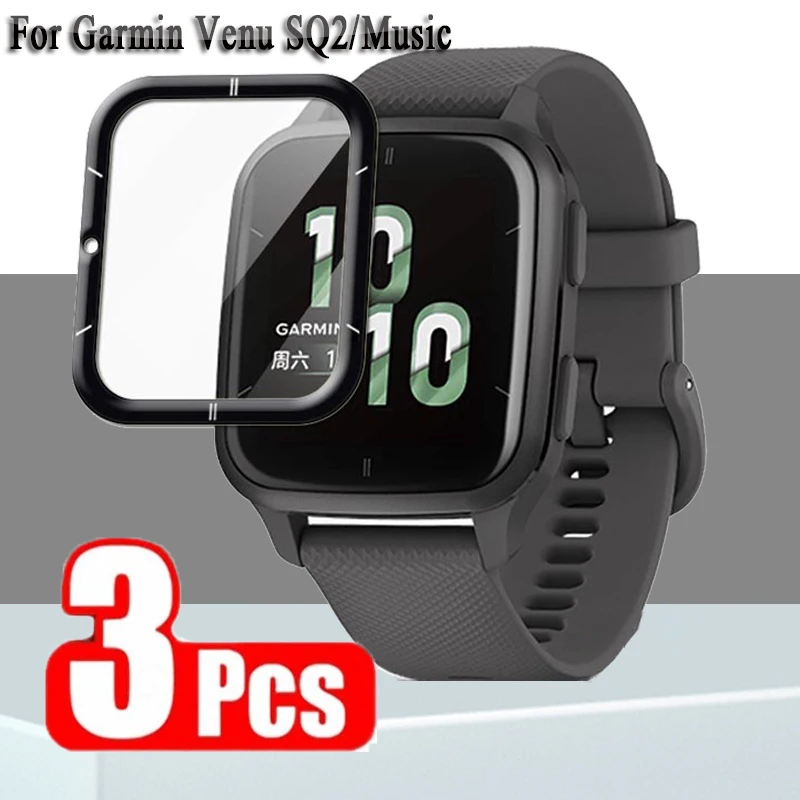 Full Edge Protective Film for Garmin Venu SQ2/music Smart Watch Accessories Anti-scratch Screen Protector for Venu SQ 2/Music