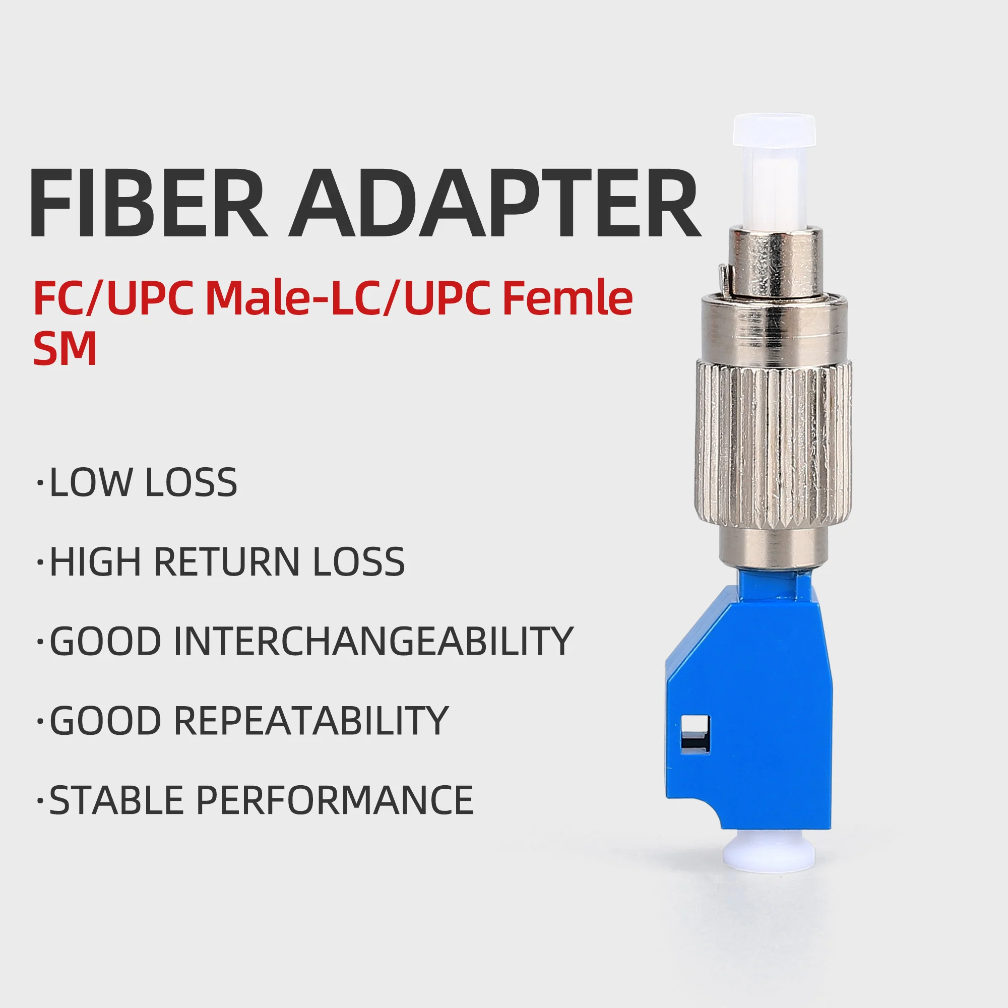 

KELUSHI High Quality 2.5mm To 1.25mm FC LC Hybrid Adapter UPC APC Single Mode Fiber Optic Adapter Wholesale Price Free Shipping