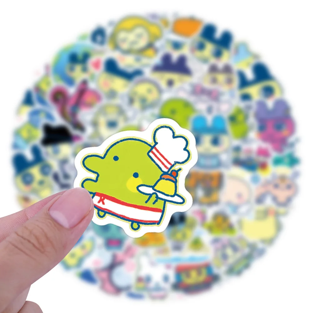 100 Stück Neue Tamagotchi Graffiti-Aufkleber, Dekorative Notizbuch- und Gepäckaufkleber, DIY Cartoon-Sticker für Kreative Projekte – Detail 6