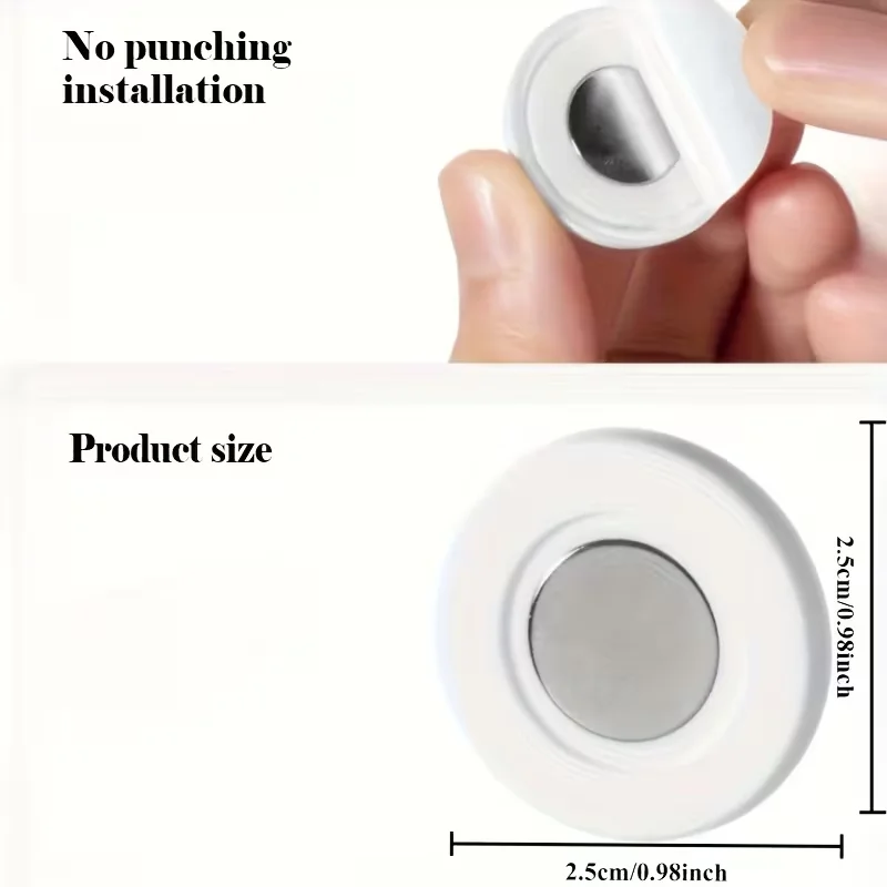 12/6/2Pcs Magnetic Remote Control Holder Wall Mount Adhesive Remote Control Holder Strong Hold Tv Remote Holder for Home Office