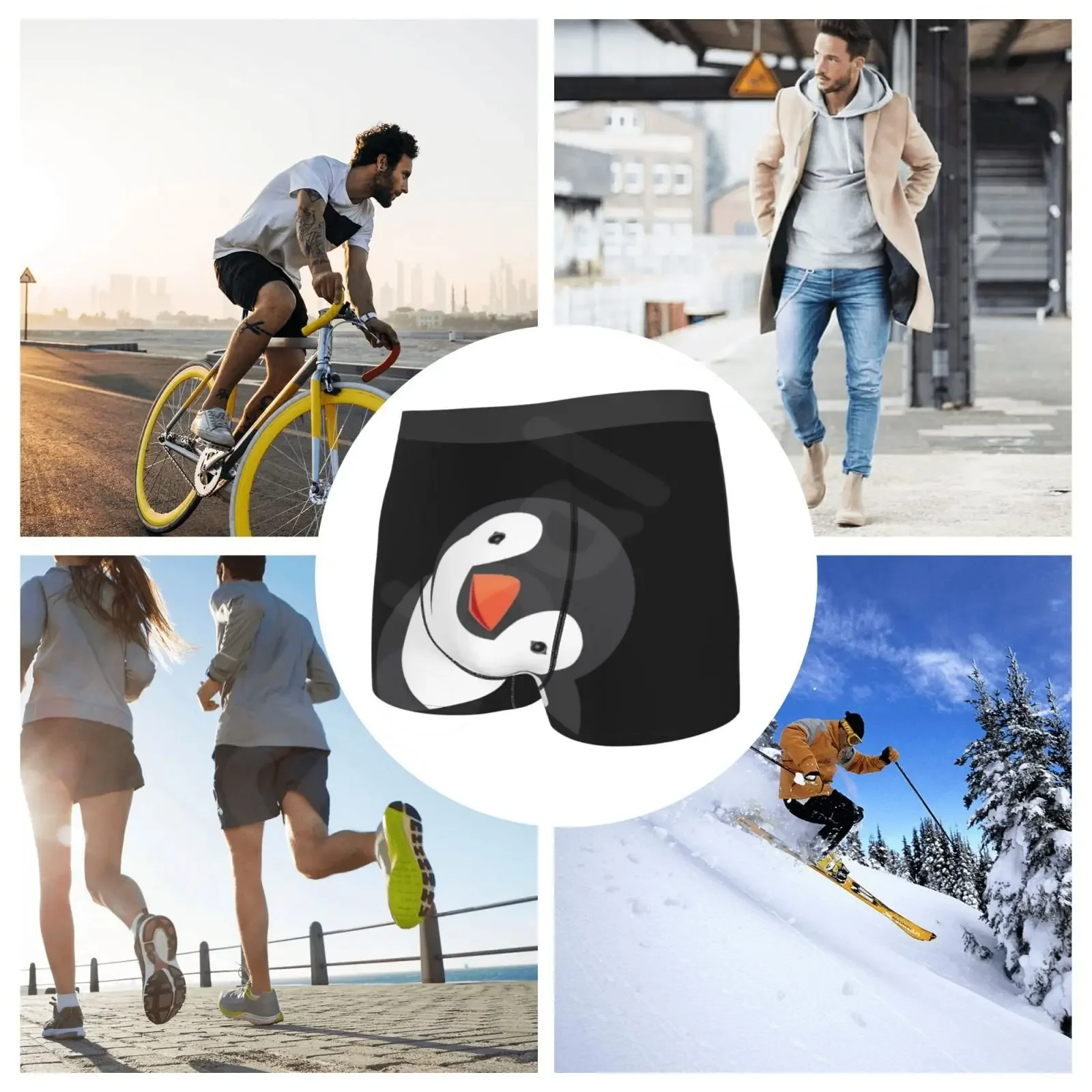 Cute Penguin Boys Underwear Funny Cartoon Animal Underwear for Men Sexy Comfortable Mens Panties Large Size S-XXL image 5