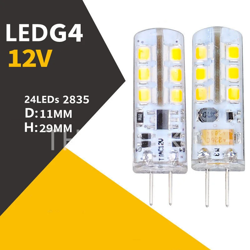 10 шт./лот COB LED G4 3 Вт 5 Вт 9 Вт 12 Вт лампочка AC DC 12 В 220 В Светодиодная лампа Точечный светильник люстра Сменные галогенные лампы 30 Вт 60 Вт