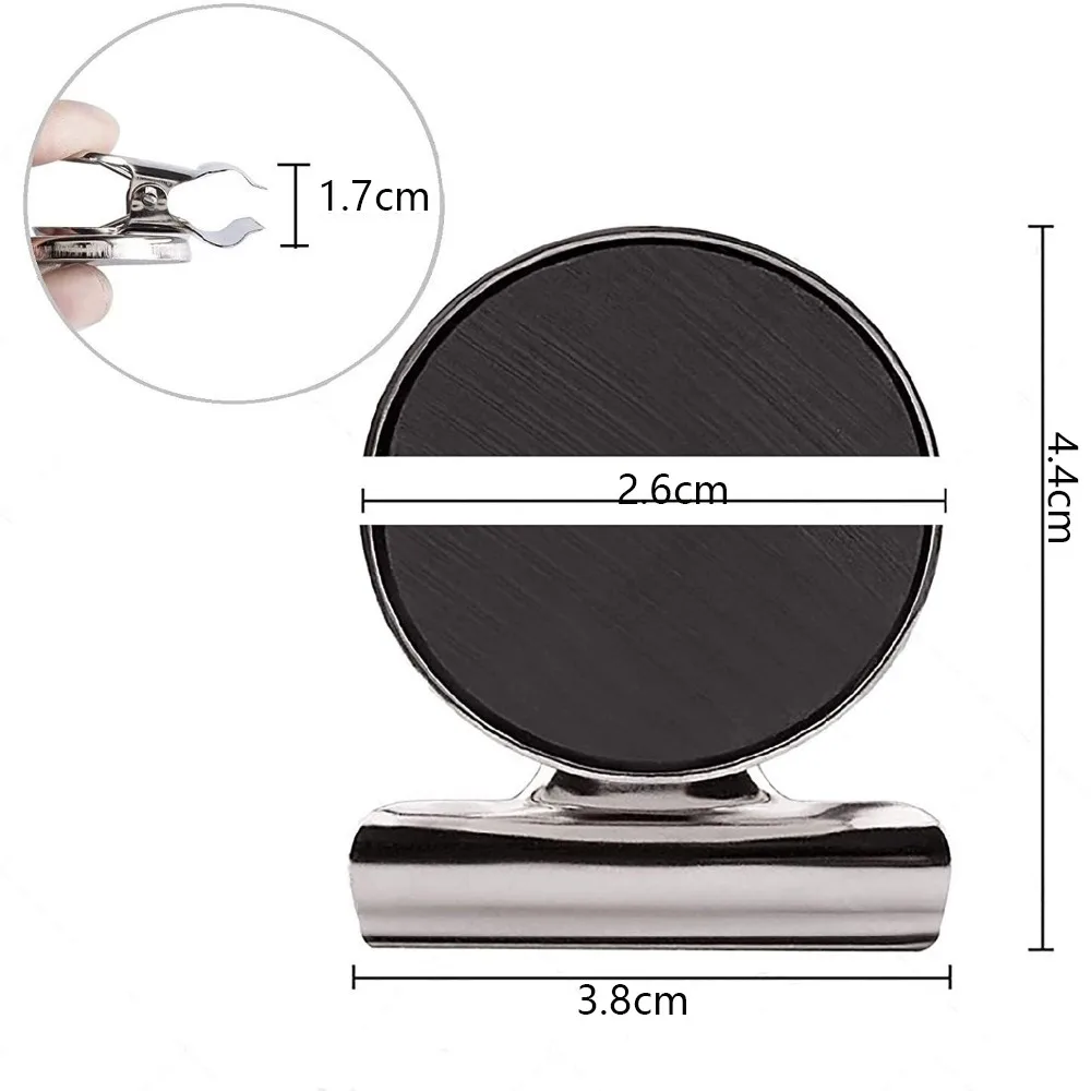 Nieuwe Multifunctionele Ronde Magnetische Clips Duurzame Metalen Koelkast Magnetische Clip Multifunctionele Memo Note Clip