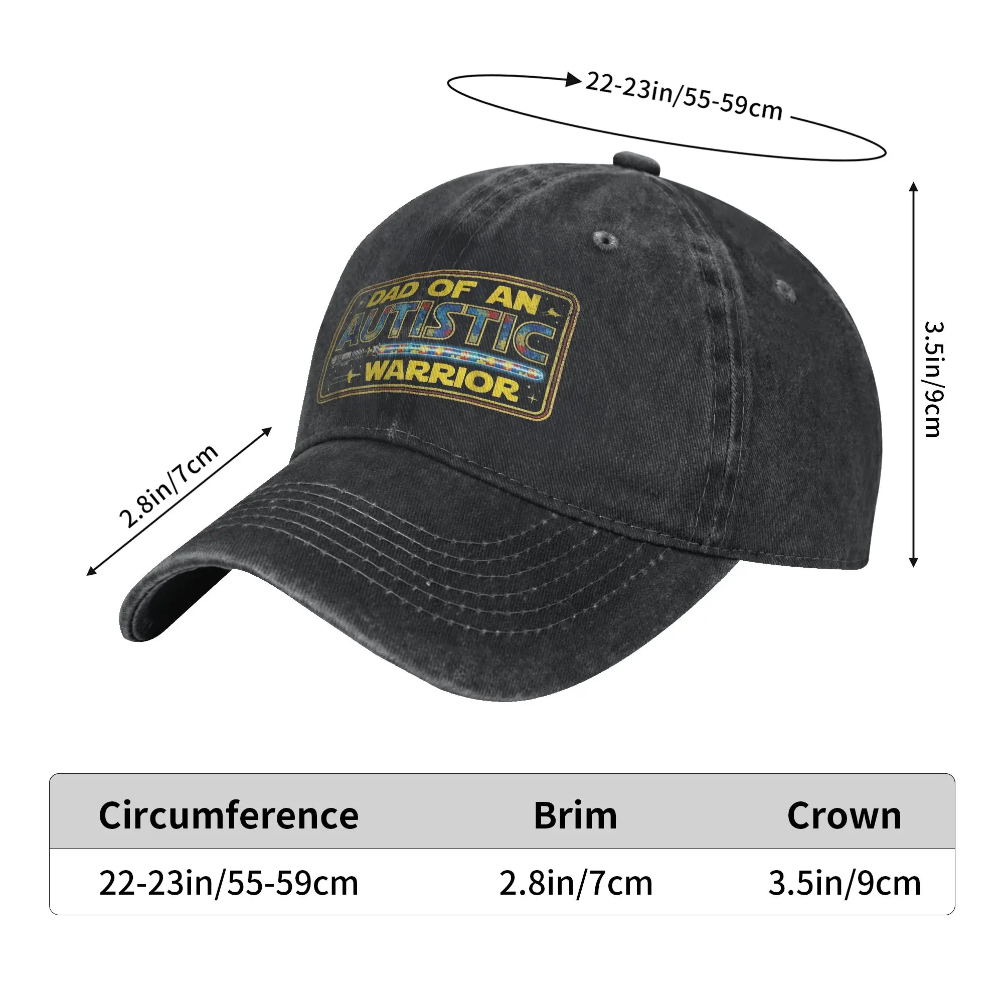 Proud Dad of an Autism Warrior Autistic Awareness Casual Baseball Cap For Men Summer Outdoor Trucker Hat Design Baseball Caps