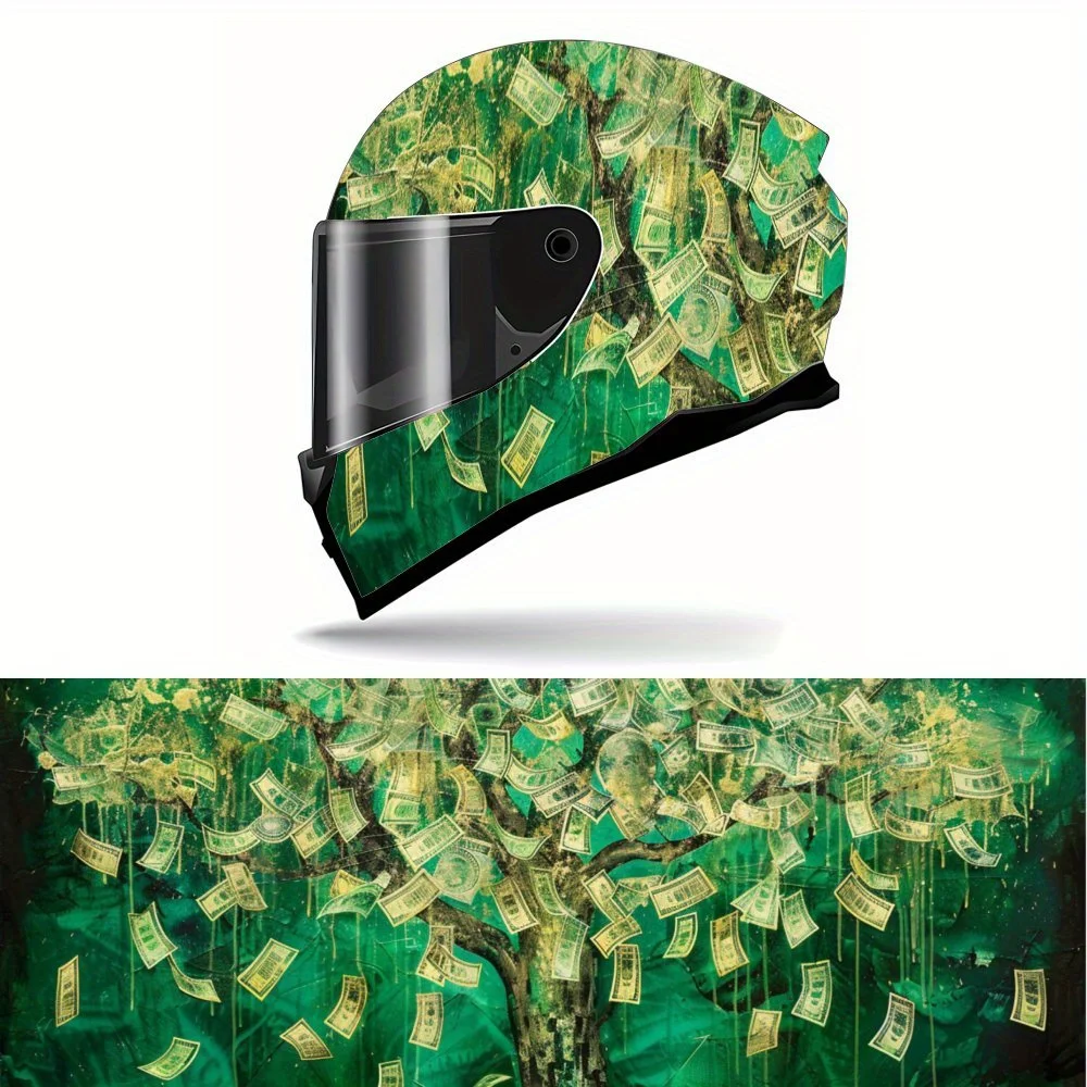 

Full Face dollar tree Helmet Decals - Durable PVC, Motorcycle Racing Helmet Aesthetic Sticker, Helmet Accessories, Motorcycle Ra