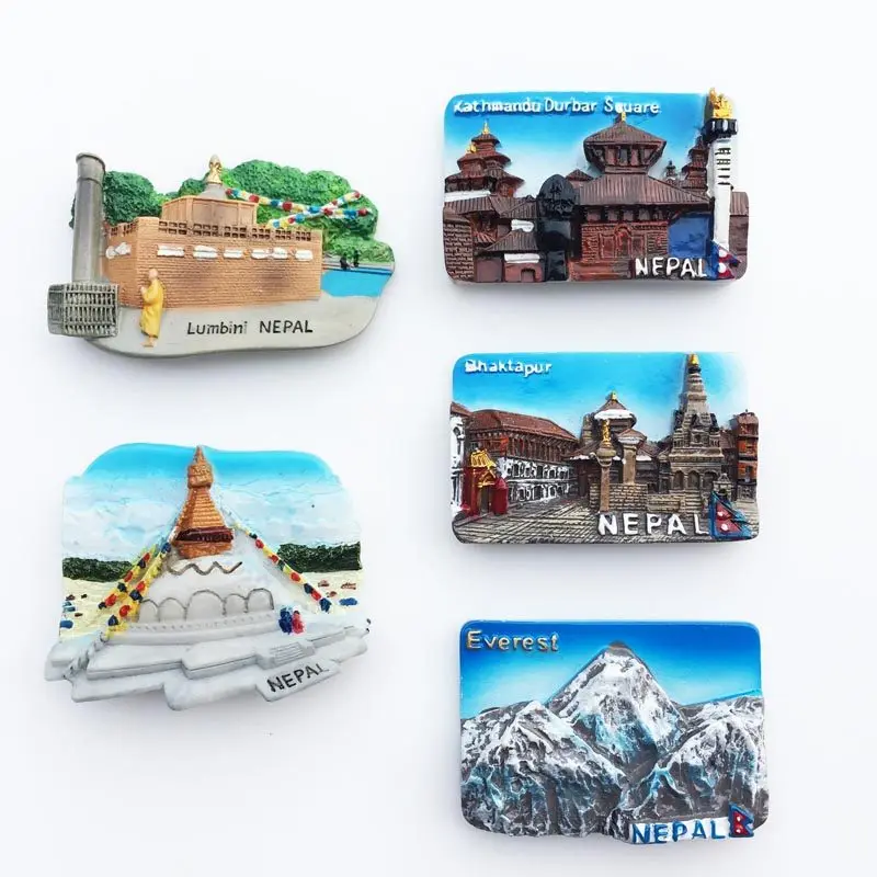 

magnetic refrigerator stickers, 3D landscape painting tourism commemorative decorative crafts for attractions around Nepal