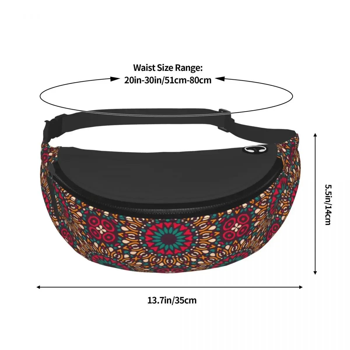 Kitenge Ankara Fanny Pack Vrouwen Mannen Afrikaanse Tribale Etnische Kunst Patronen Crossbody Heuptas Voor Reizen Fietsen Telefoon Geld Zakje