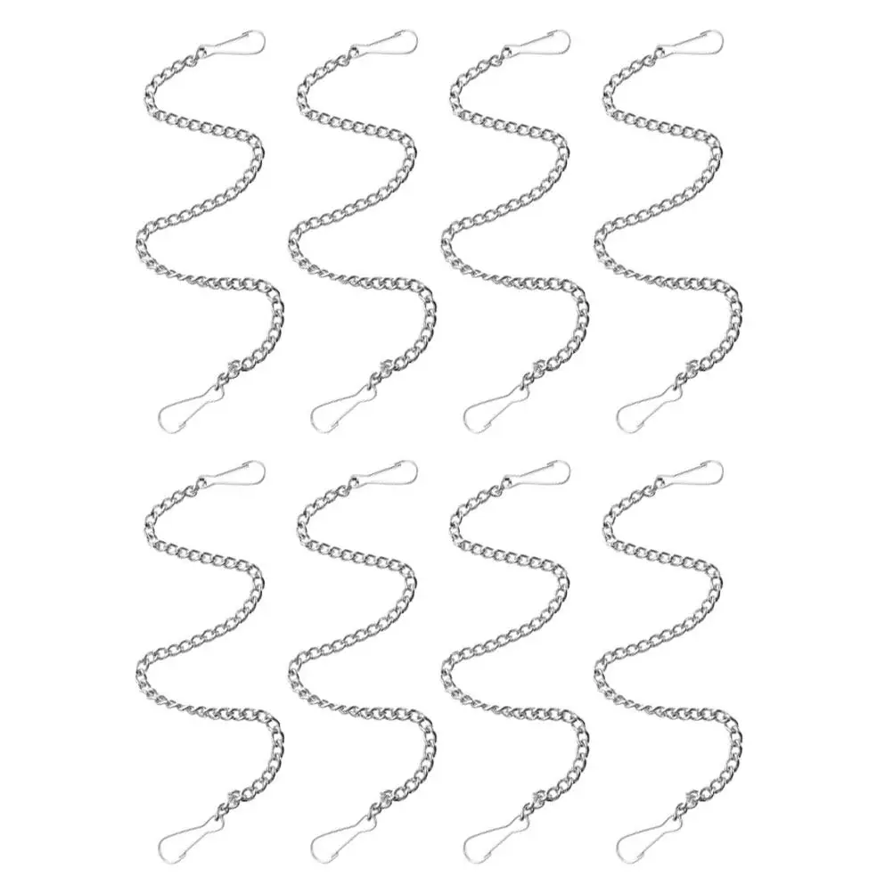8Pcs Versatile Metal Hanging Chain for Indoor Outdoor Use Hanging Baskets Signs Glass Panels Wind Chimes Ornaments Heavy Duty