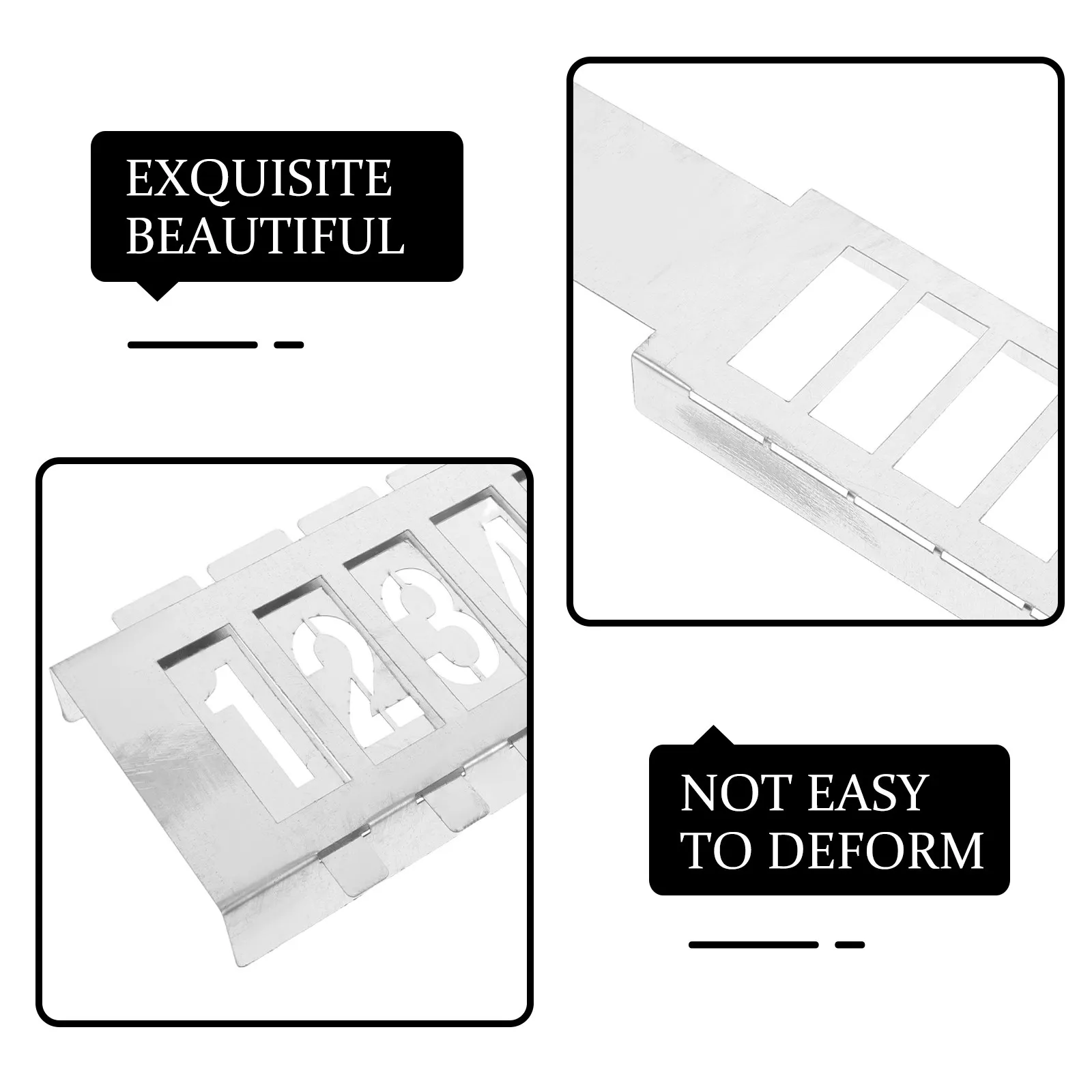 1Set Metal Hollow Number Stencil Set 0-9 Reusable Digital Painting Templates for Mailbox Wall Wood Crafts Drawing Stencils