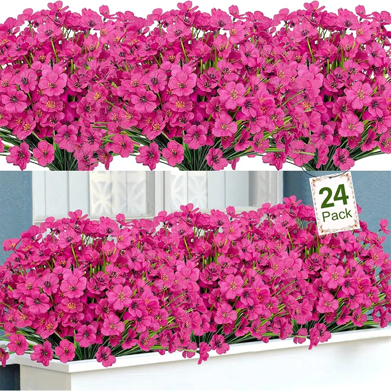 3/6/9/12/15 Stück künstlicher Blumenstrauß 35 cm gefälschte Blumen für Heimdekoration Garten Hochzeitsdekoration Outdoor DIY Vase Zubehör – Detail 7