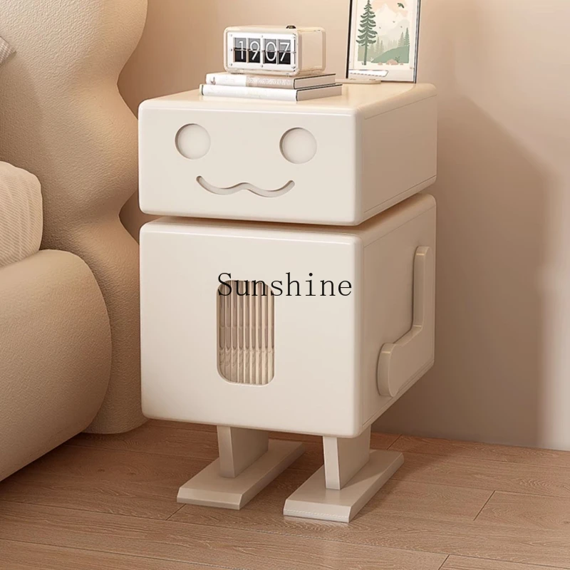 

Creamy creative bedside table for children's room, simple and modern, multi-functional sideboard for small apartments