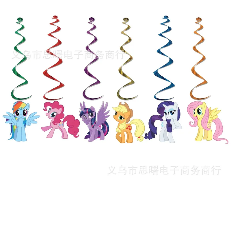 KAYOU My Little Pony Folienballon Partydekoration 1 Set Zahlen-Geburtstagsballons Hintergrund für Mädchen Babyparty-Zubehör – Detail 12