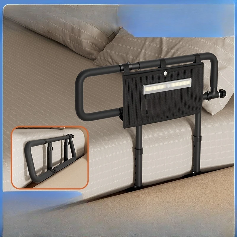 Punch Free Foldable Bedside Assist Rail for Elderly Pregnant User Household Bed Support Bar