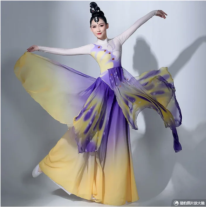 Adult Dancing Classical Dance Performance Costume Elegant Chinese Hanfu Dancer Opera Performance Costume