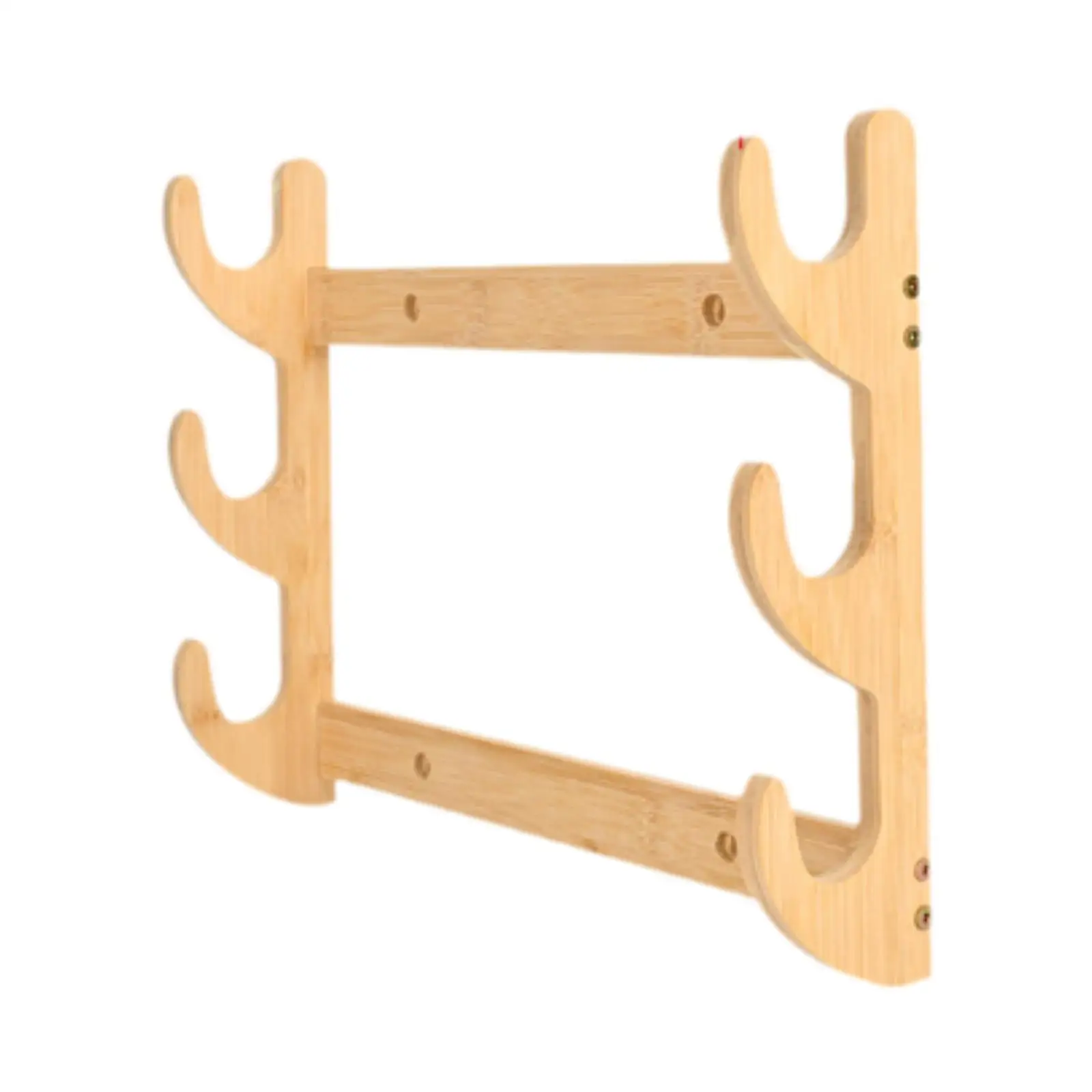 Wall Mounted Wooden Bow Rack Space Saving Display Stand Organizer for Samurai Sword Collection