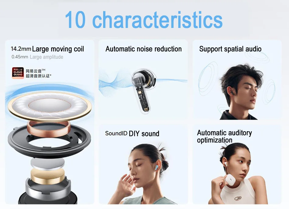 Xiaomi Redmi Buds 6s سماعة TWS سماعة رأس مزودة بتقنية البلوتوث 33 ساعة عمر البطارية ctive إلغاء الضوضاء سماعة أذن