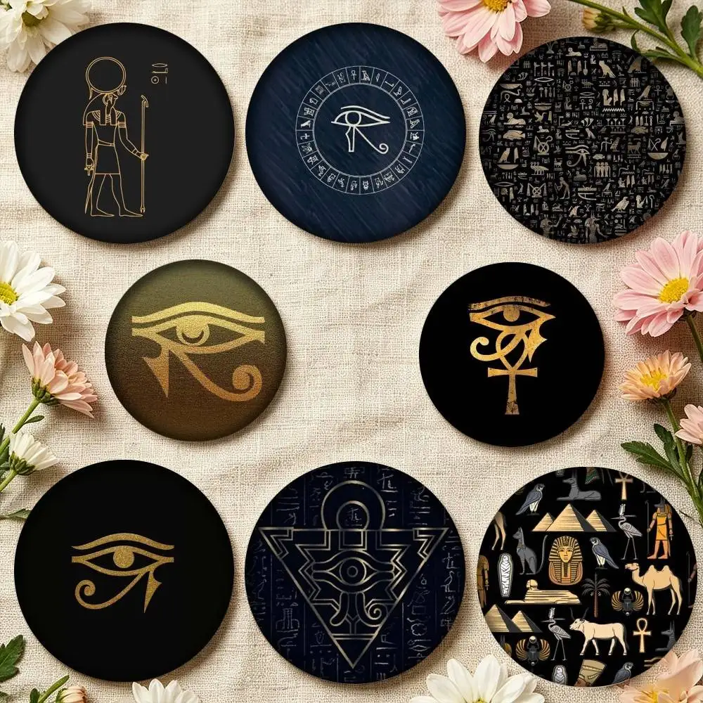 A-Ancient Egypt Hieroglyph Pyramid  25mm 32mm 44mm 58mm 75mm Brooches Badges Pins for Accessories Gift