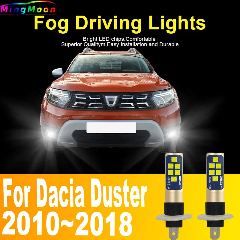 2x H1 dioda Led żarówka Canbus reflektor samochodowy wysokiej mocy Auto dioda przeciwmgielna Moto reflektor do jazdy dziennej 12V 55W dla Dacia