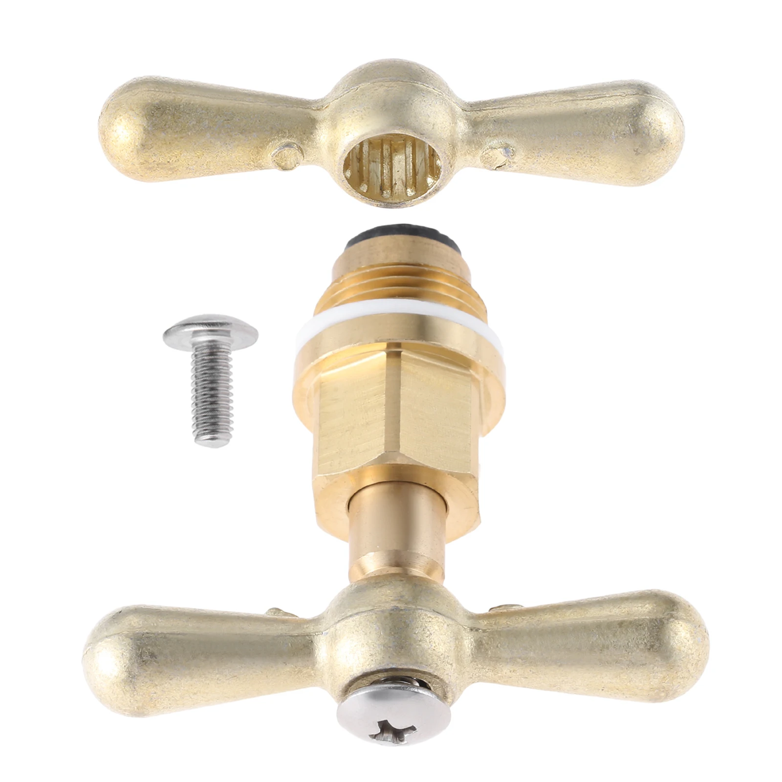 1Set Brass Hose Bib Globe Valve Stem Bonnet with Spigot Handles Compatible with Arrowhead Hose Bib Replacement Parts for PK1100