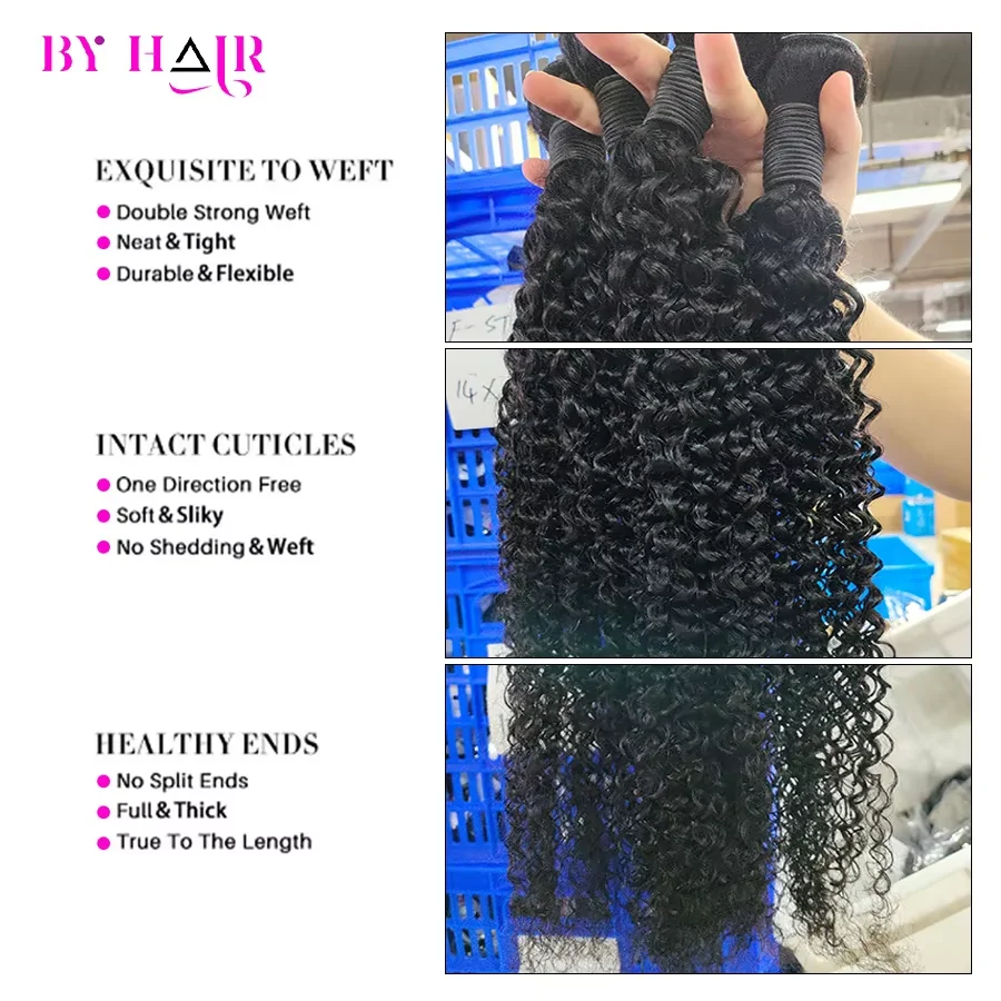 12A Mongoliano Kinky Curly Paquetes de Cabello 1/3/4 PCS Extensiones de Cabello Burmese Rizado Remy Jerry Curly 5