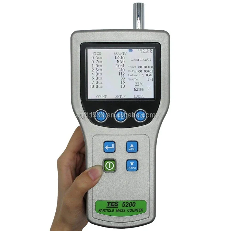 2025 Premium ProductsTES-5200 Contatore di particelle portatile con interfaccia USB