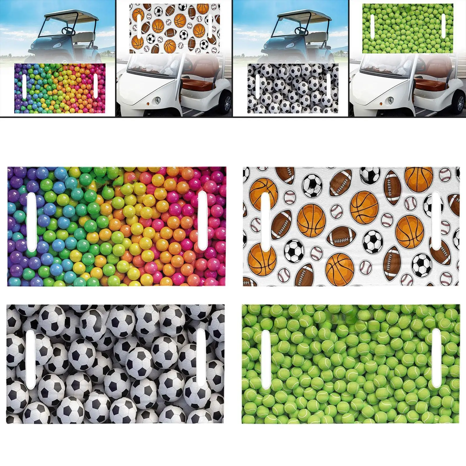 

Golf Cart Seat Cover Towel Easy Installation Reusable for Most 2 Person Seats