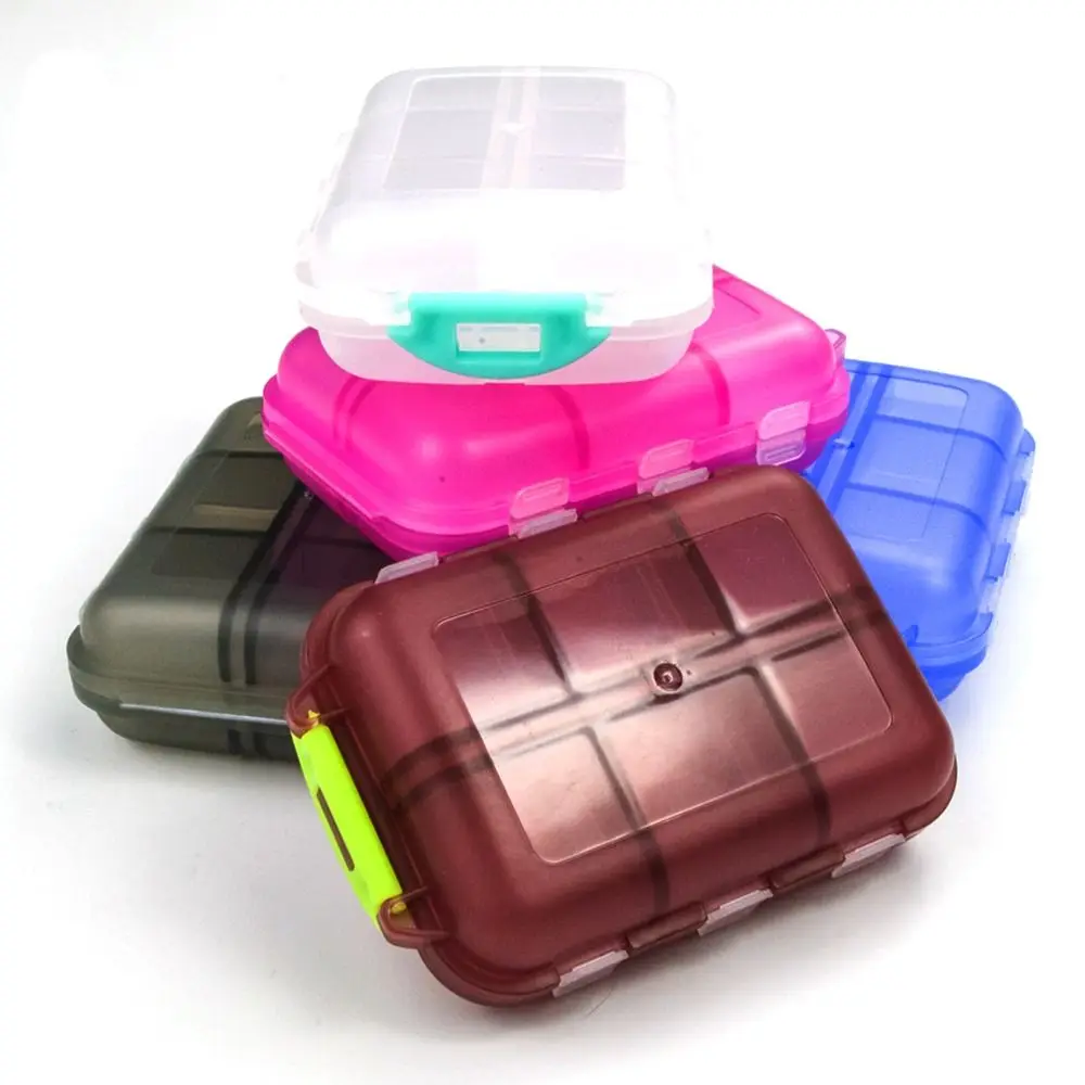 Plastic Dispenser Container Medicine Tablet Storage Medication Case Medicine Organizer Box 12 Grid Pill Box