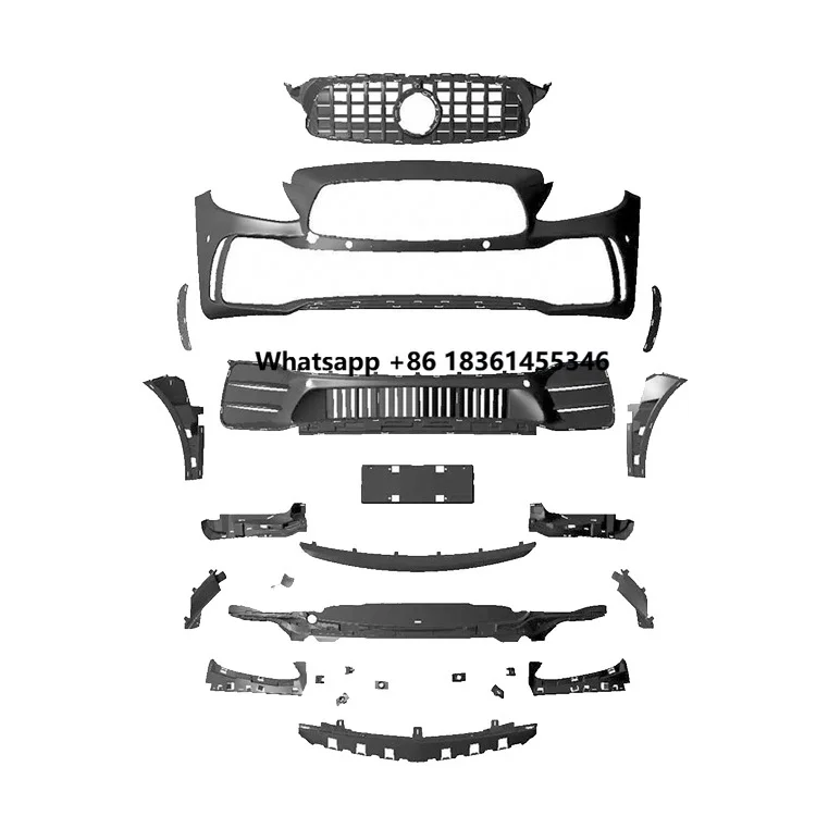

For C-Class W205 2015-2021 Damei Original Quality Black Mamba Style BodyKit Grille Front Bumper Body Kit