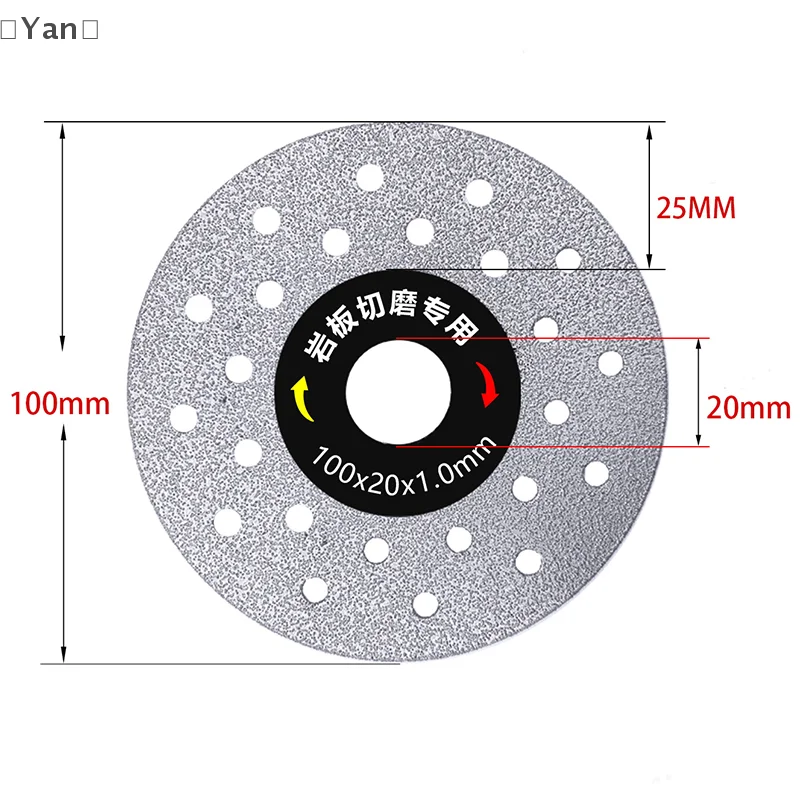 1PC Slabs Porcelain Ceramic Tile Marble Thin Cutting Blade Discs For Marble Machine Angle Grinder 100mm Diamond Dry Cutting Disc