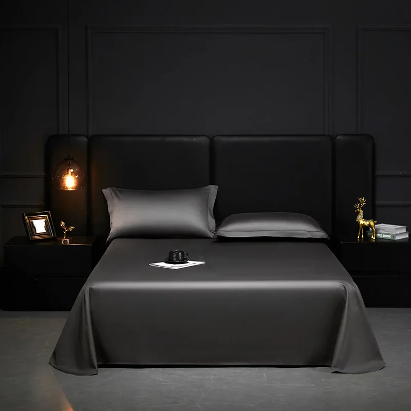 Class A Premium Long Staple Cotton Solid Sheet Fitted Sheet Bed Cover Pillowcase 3 Piece Set 100% Pure Cotton Bedding for Dormit