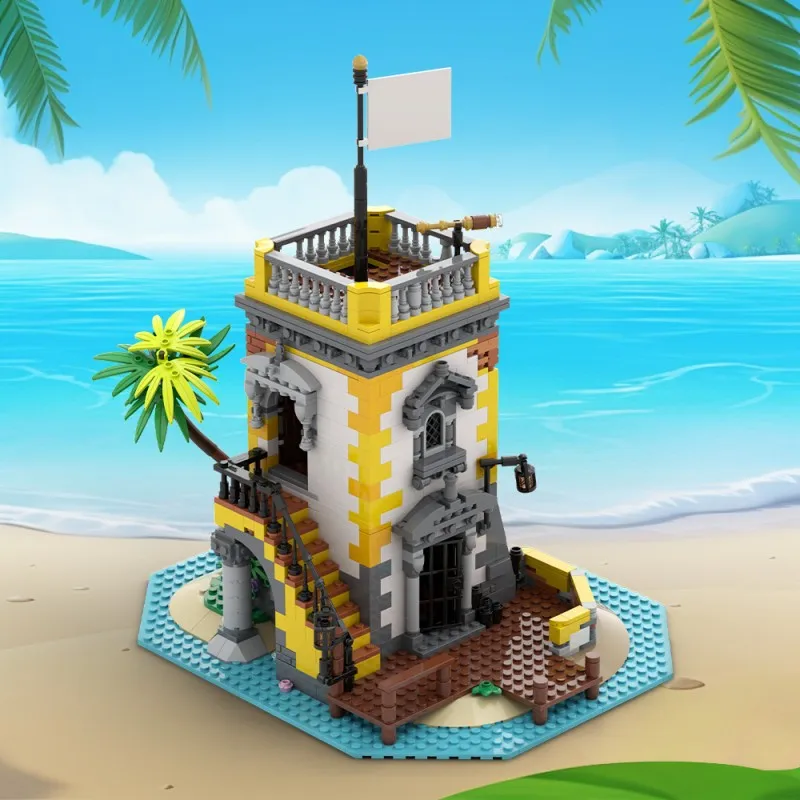 Moc medieval fortalezas defensivas blocos de construção sabre ilha anno domini arquitetura modelo tijolos diy montar brinquedos presente do miúdo