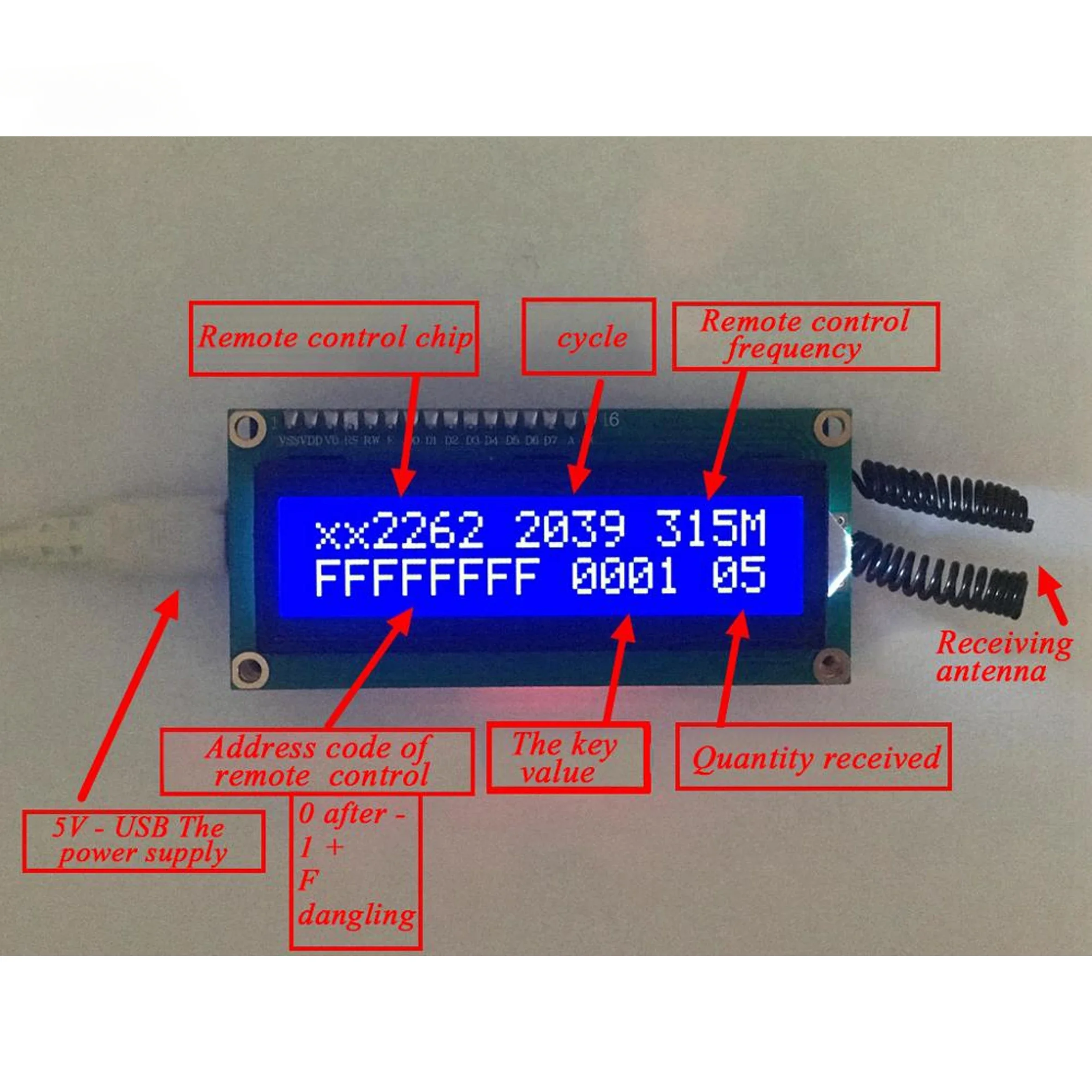 

315MHZ/433MHZ Remote Control Analyzer