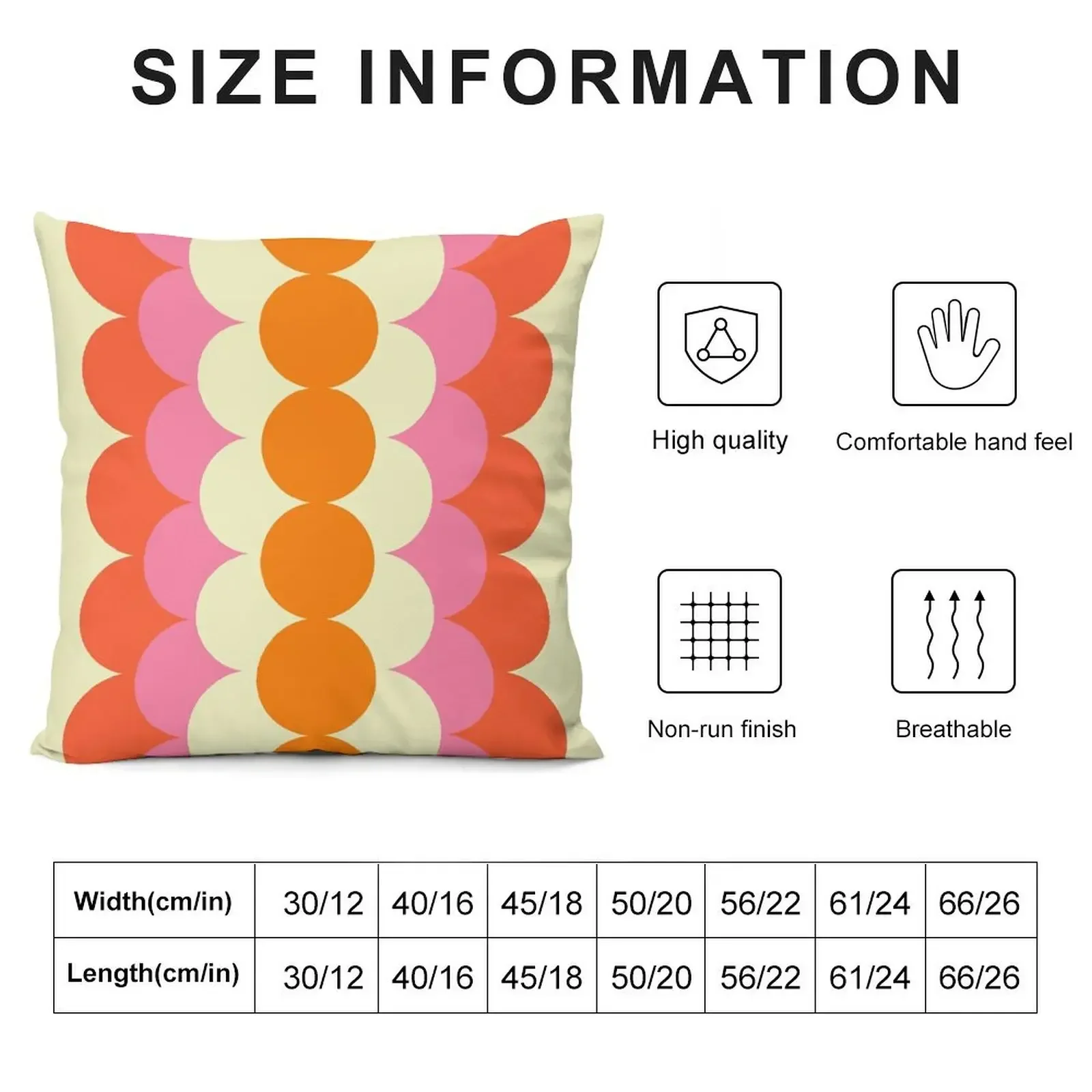 Gradual Sixties Throw Pillow Rectangular Cushion Cover Pillows Aesthetic pillow