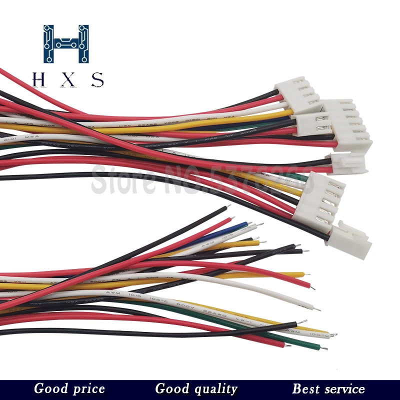 10PCS JST VH3.96 VH 3.96mm Female Housing Plug Connector Wire Cable 2 3 4 5 6 7 8 9 10 12Pin 22AWG Wire 10/15/20/30/50cm Lengt