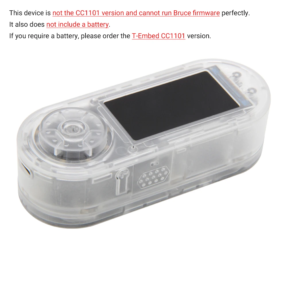 T-Embed Shell Kit ESP32-S3 16MB Flash 1.9inch ST7789V IPS TFT LCD Embedded System Development Boards and Kits No Battery
