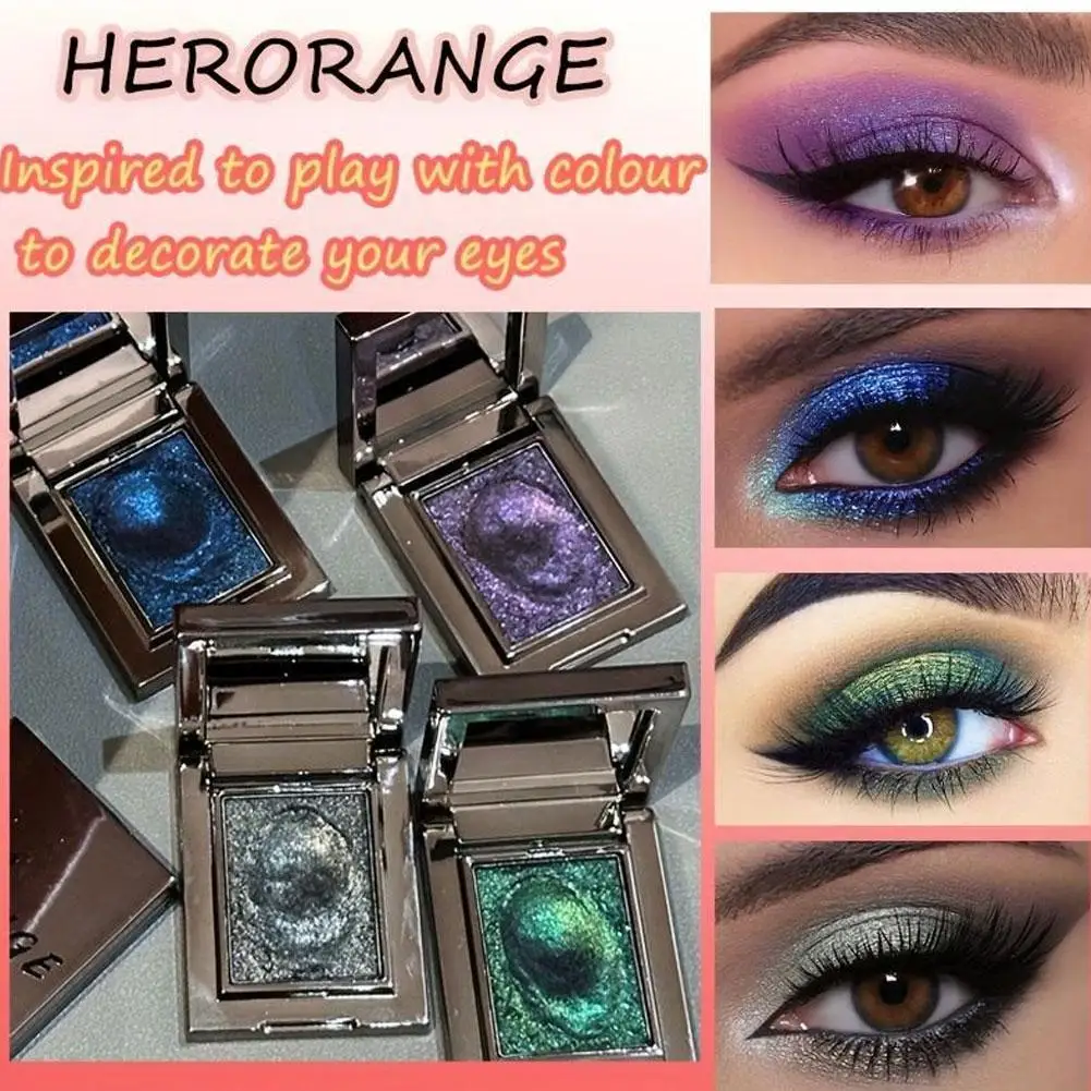 Paleta de sombra de olho única pérola luz prata escura pigmentos de sombra molhada olhos cosméticos pérola iluminador r7f7