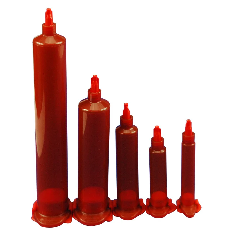 20 pezzi siringa industriale siringa di erogazione anticorrosiva ambra piccola capacità tipo usa siringa coperchio posteriore spina set di quattro pezzi