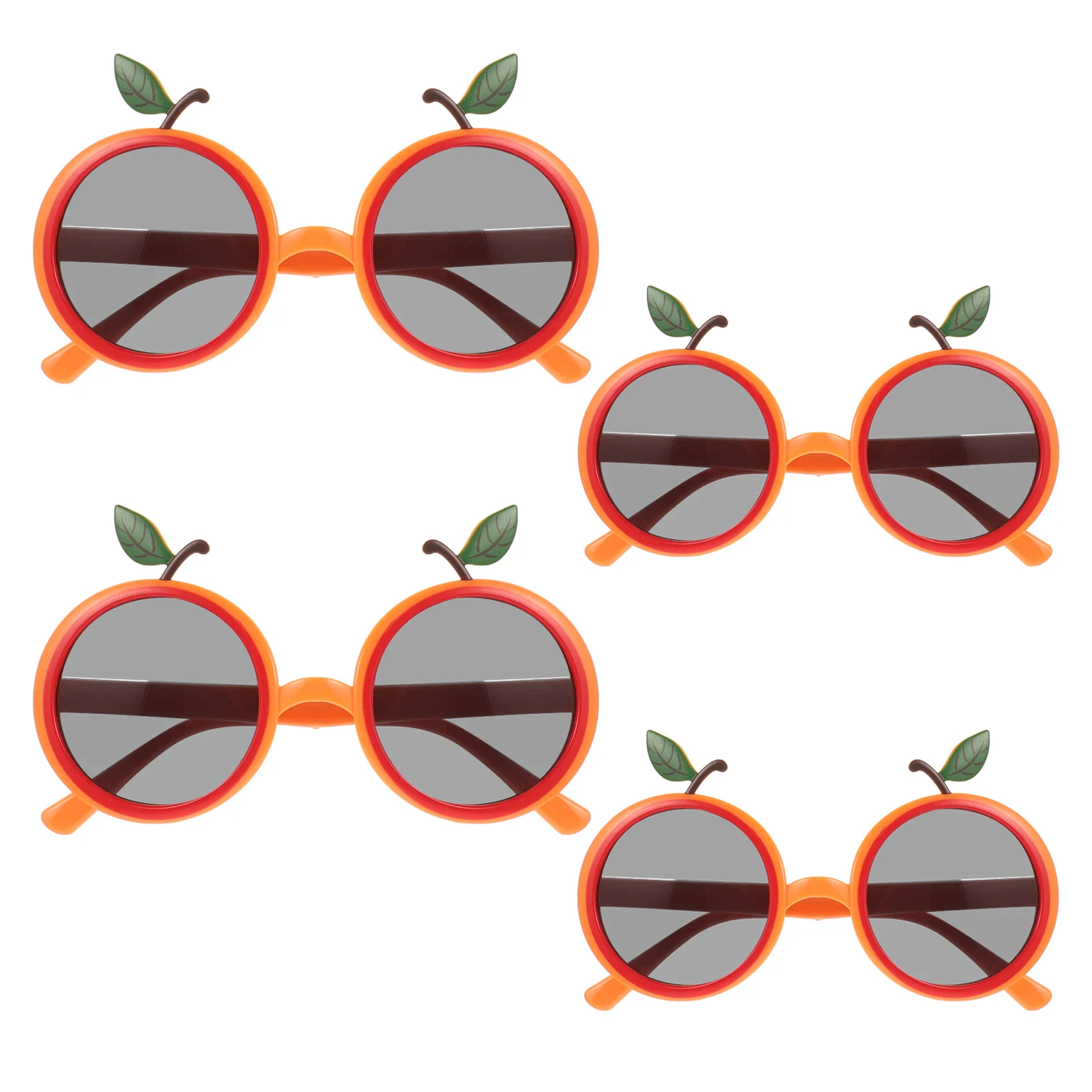 4 Pcs Beach Decoration Orange Shape Glasses Sun Photo Props Star Sunglasses Summer