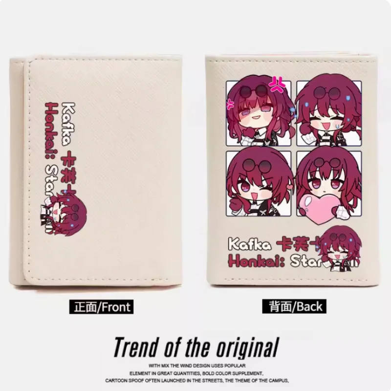 

Honkai: Star Rail Anime Kafka Fashion Wallets PU Purse Card Holder Fold Hasp Money Bag Cosplay Gift B476