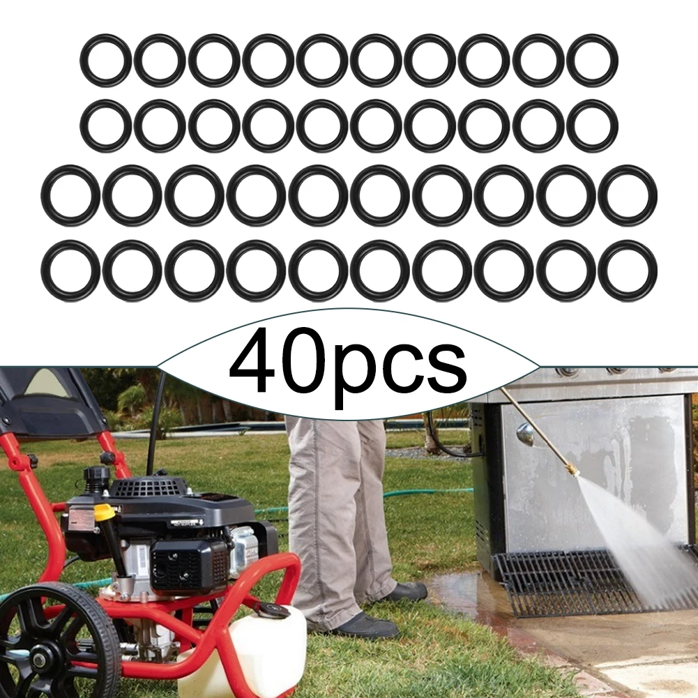 Accessories Power Pressure Washer O-rings O-rings For 1 4 40pcs 40x Black Easy To Install Long Service Life Parts