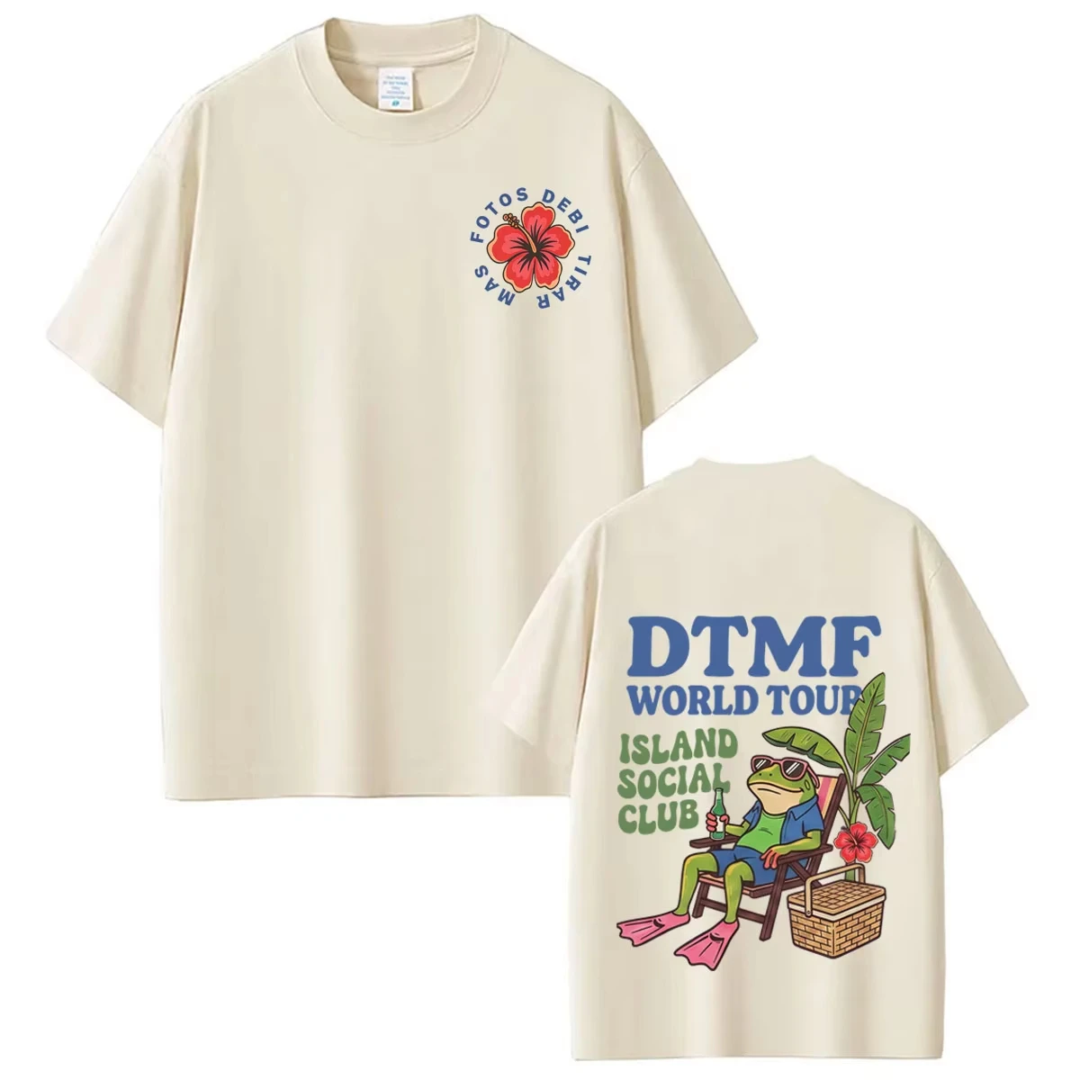 Summer Rapper Bad Bunny Debi Tirar Mas Fotos DTMF 2026 Tour Print Tshirt Men Women Trend T-shirt Cotton Gothic Round T-shirt
