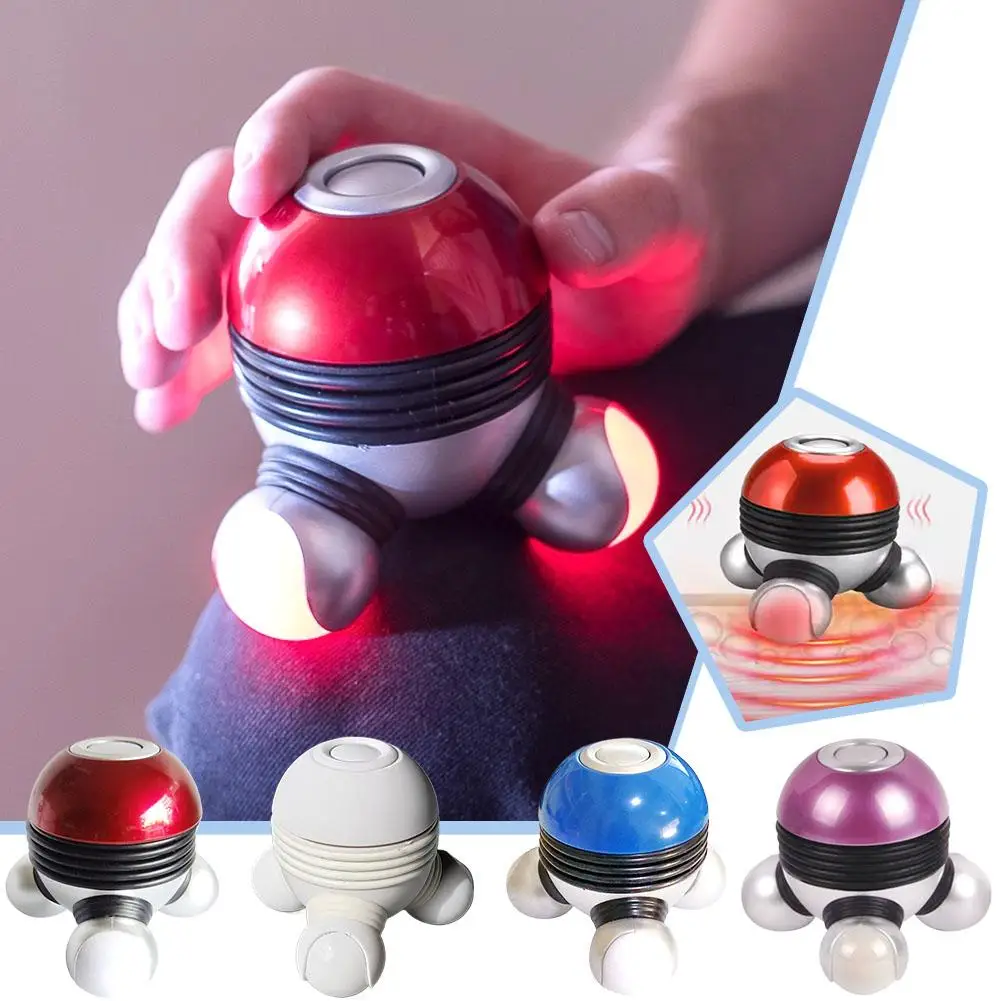 

Portable Hand Held Vibrating Massager With LED Light Head Neck Leg Pain Relief Tool Compact Design Easy To Use Body Massager NEW