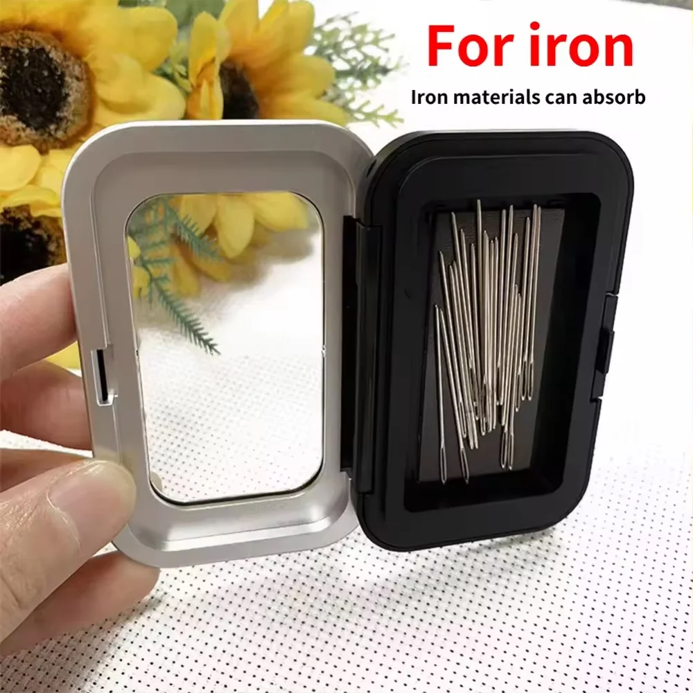 Sewing Needles Holder Sewing Accessory Black Sewing Storage Case Buttons Pins Storage Boxes for Cross Stitch Embroidery