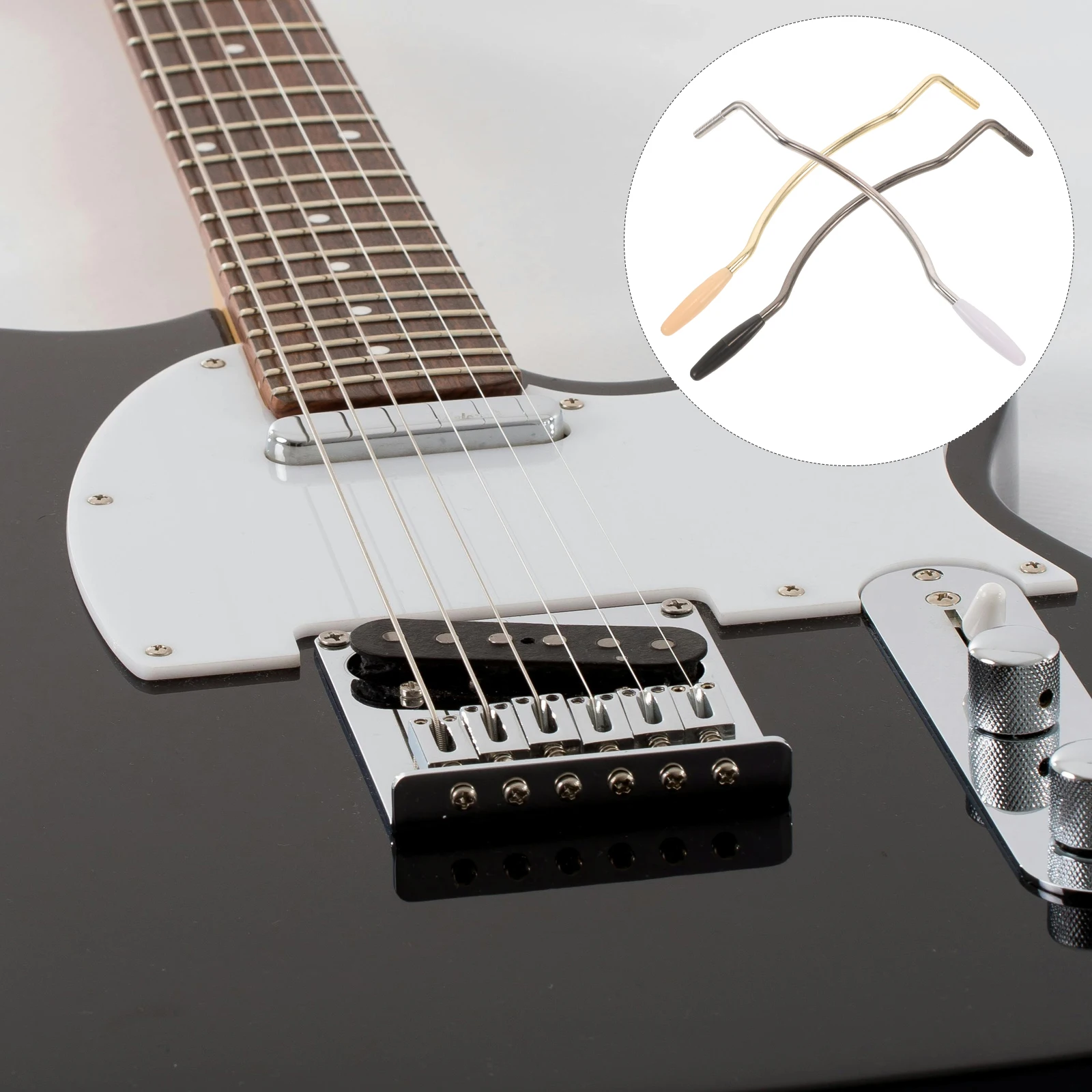 

3 Pcs Electric Guitar Tremolo Hardware Arm Musical Instrument Part Stainless Steel Distortion Pedals Accessories for Beginners