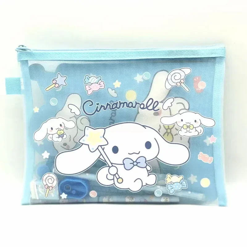 MINISO Set di sette pezzi Kuromi Cute Anime Sanrio cancelleria confezione regalo My Melody Cinnamoroll materiale scolastico Set di cancelleria