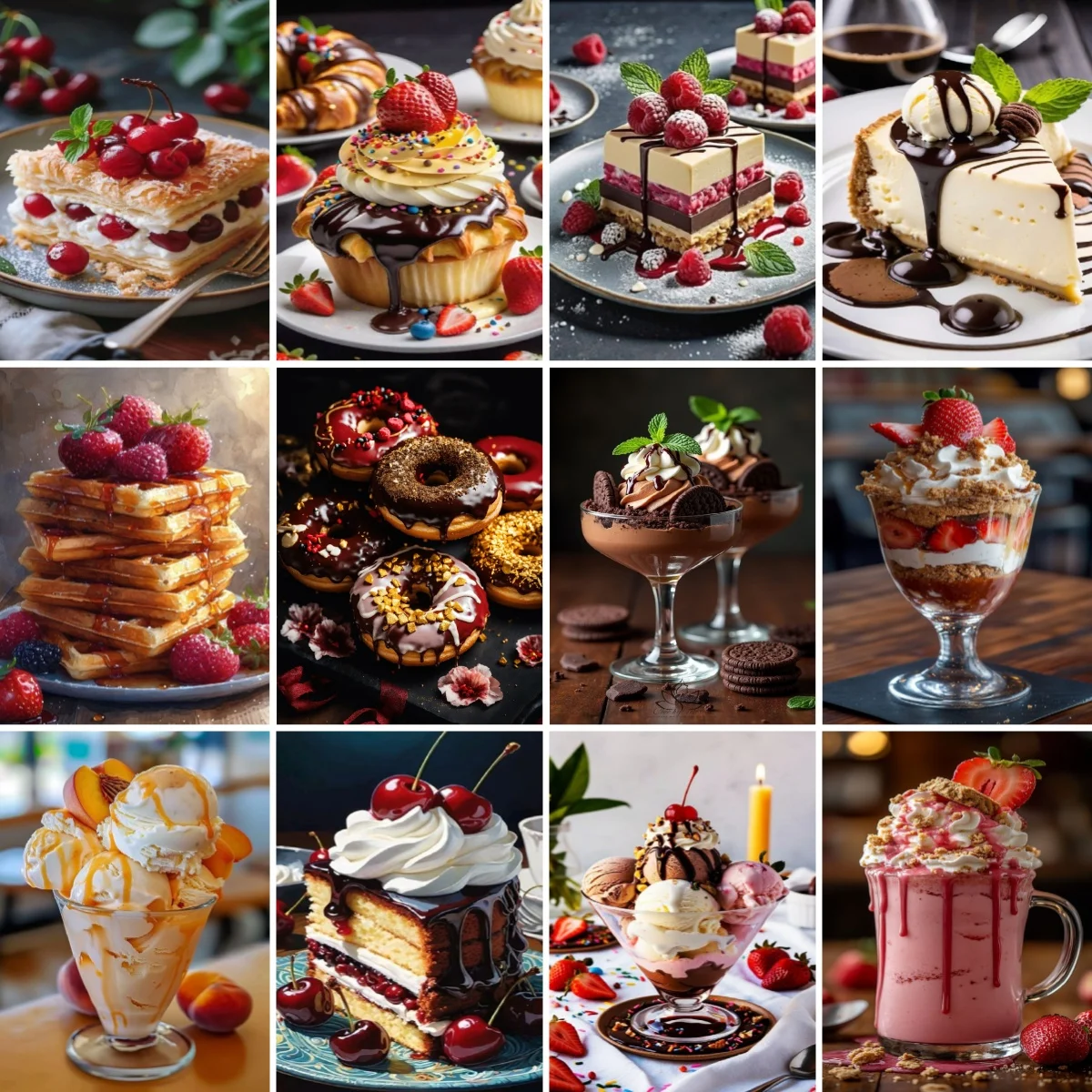 

DIY цифровая картина маслом десерт красочный ручная роспись подарок для взрослых подходит для подарков на день рождения украшение стены дома