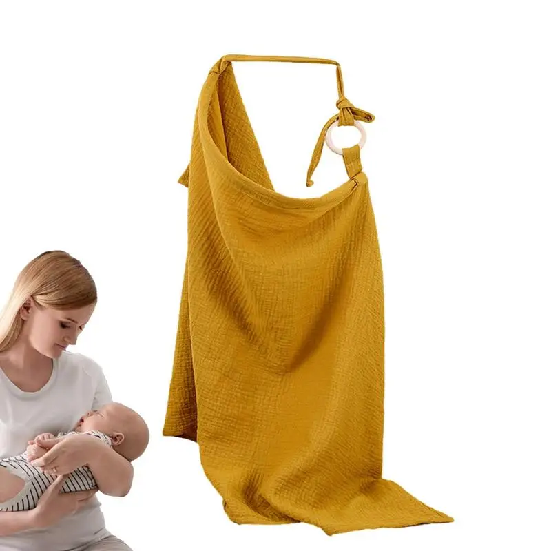 ผ้าคลุมให้นมสําหรับให้นมบุตรแม่ Travel Outing Baby Feeding Nursing Cover Breathable ให้นมบุตรผ้ากันเปื้อนแบบปรับได้