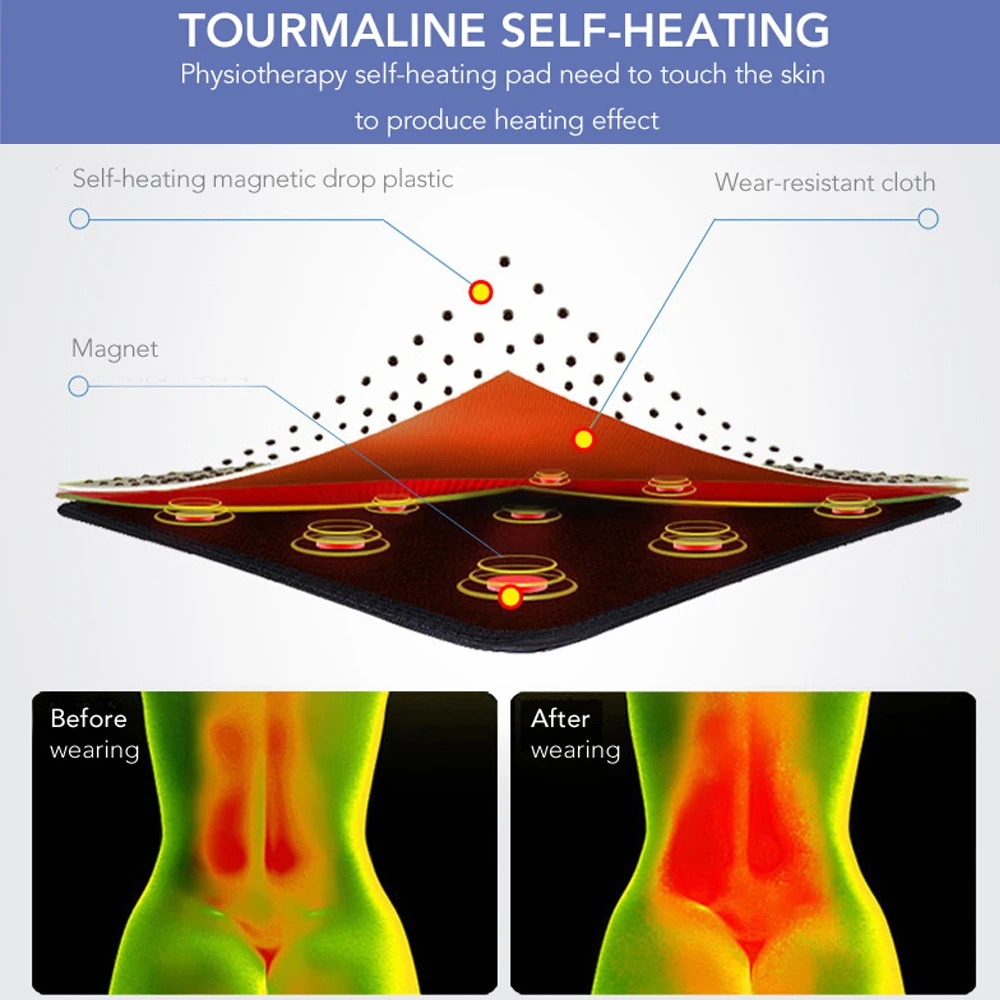 Tcare Self-Heating Decompression Lumbar Back Belt Waist Lower Back Support Brace Disc Herniation Spine Orthopedic Pain Relief