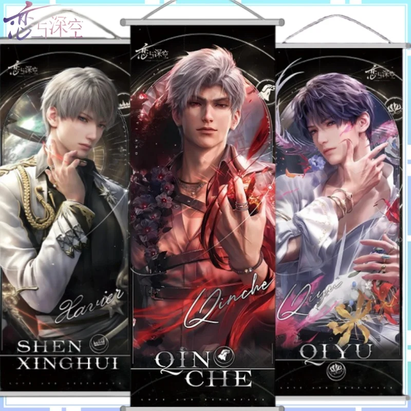 

Love and Deep Space Wall Art Posters of Shen Xinghui Li Shen Qi Yu Qin Che Game Merchandise Decorative Scroll Favorite