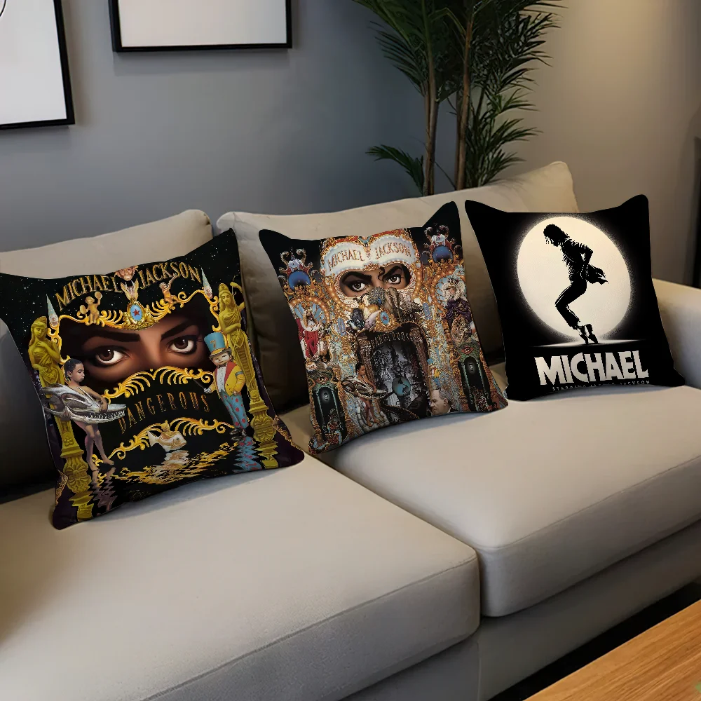 M-Michael Jackson Dangerous Thriller cushion cover Pillow Case Room Bedroom Sofa Living Backrest Car Square Headboard